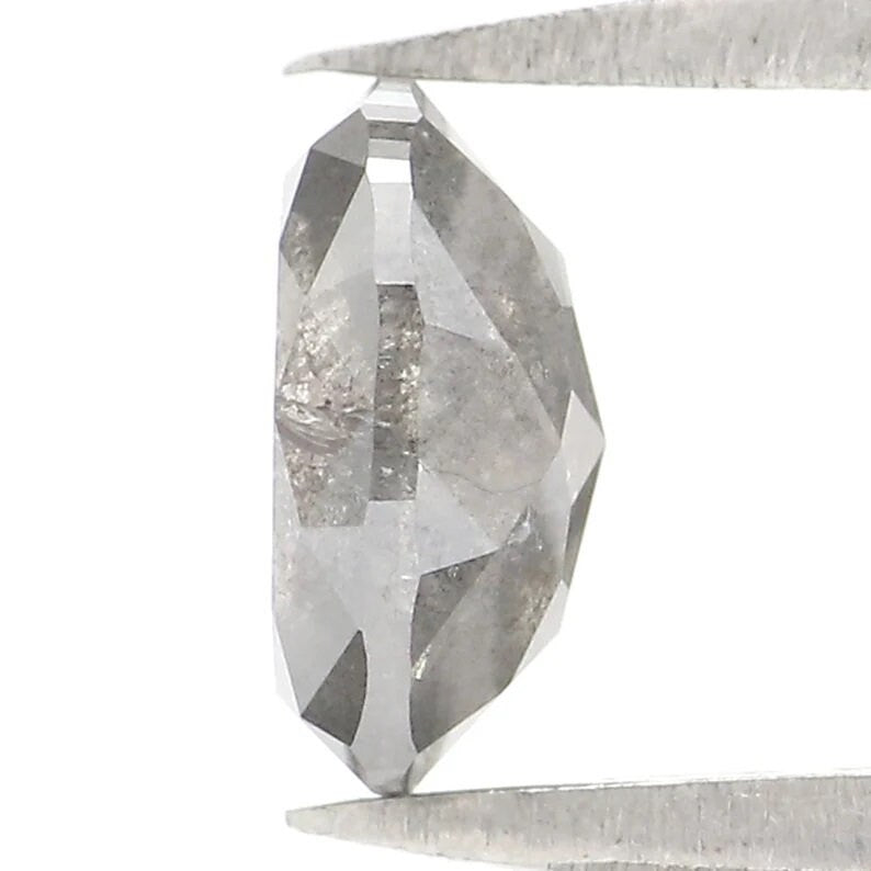 1.00 CT Natural Loose Oval Shape Diamond Salt And Pepper Oval Cut Diamond 6.90 MM Natural Loose Diamond Oval Shape Rose Cut Diamond NQ1349