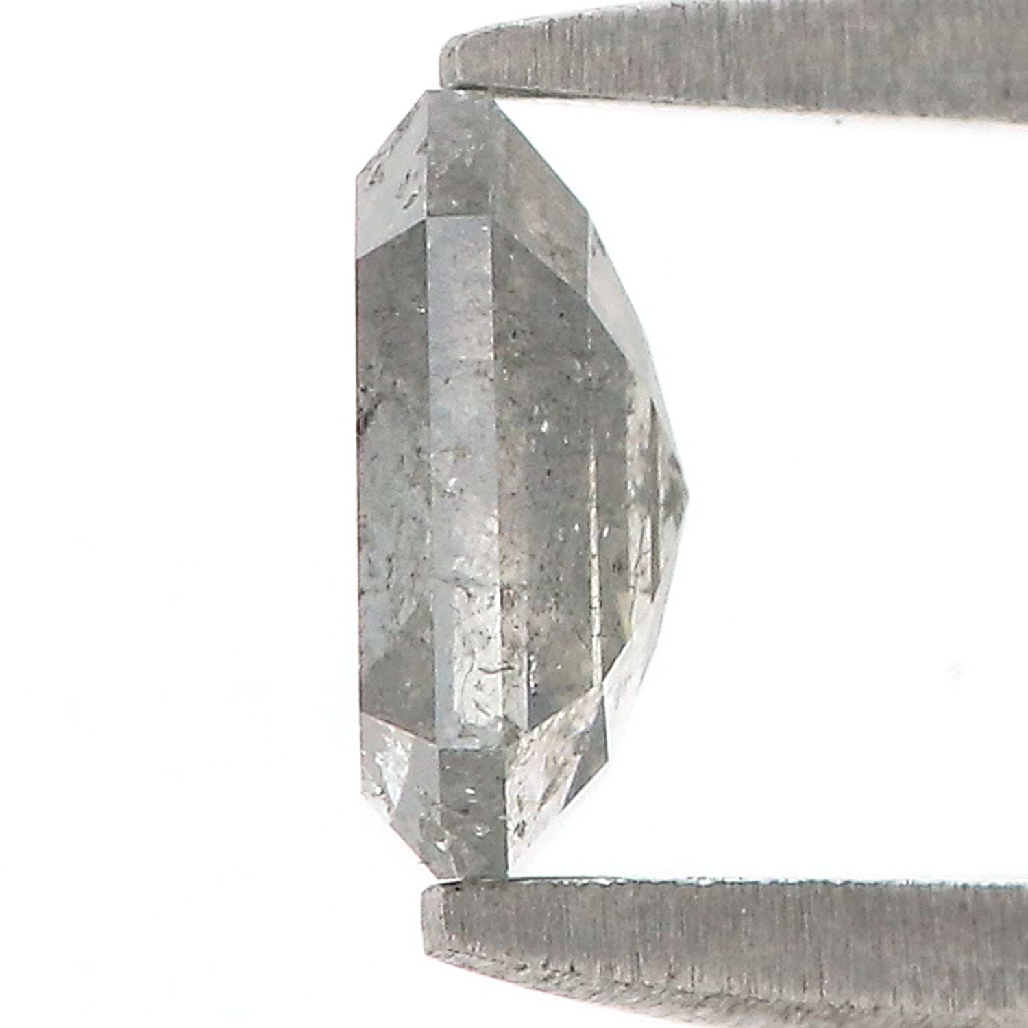 0.53 CT Natural Loose Emerald Cut Diamond Salt And Pepper Emerald Diamond 5.50 MM Natural Black Grey Color Emerald Rose Cut Diamond LQ2018