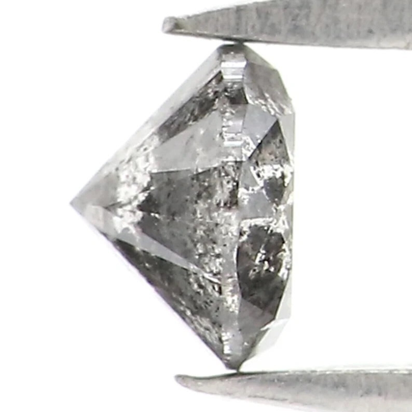 0.35 CT Natural Loose Round Shape Diamond Salt And Pepper Round Diamond 4.25 MM Natural Black Grey Color Round Brilliant Cut Diamond NQ2333