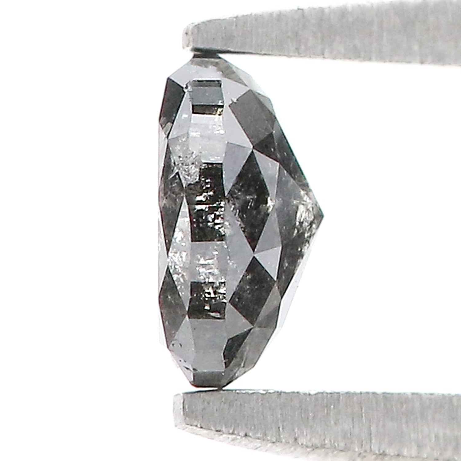 0.36 CT Natural Loose Oval Shape Diamond Salt And Pepper Oval Cut Diamond 4.70 MM Natural Loose Black Grey Color Oval Rose Cut Diamond LQ698