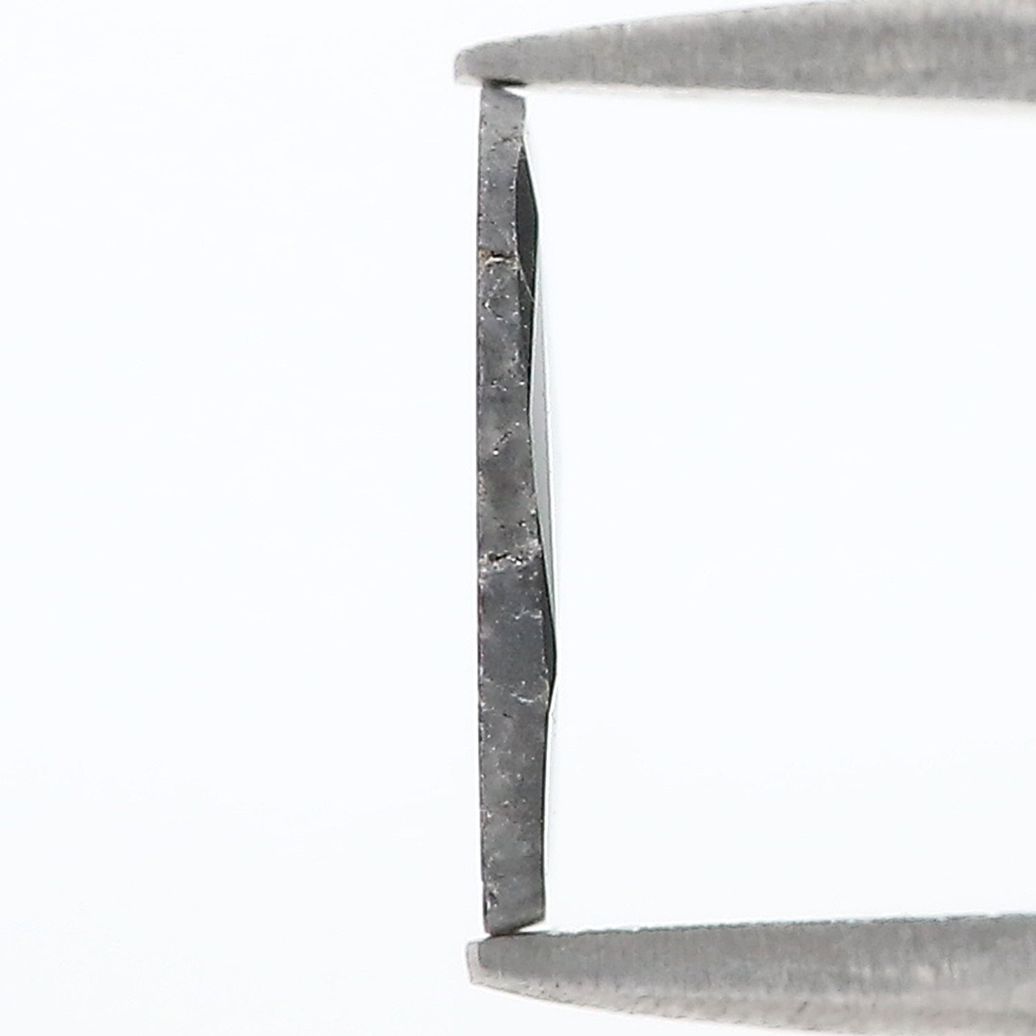 0.90 CT Natural Loose Slice Shape Diamond Salt And Pepper Slice Uncut Diamond 10.20 MM Natural Black Grey Slice Irregular Cut Diamond L3478