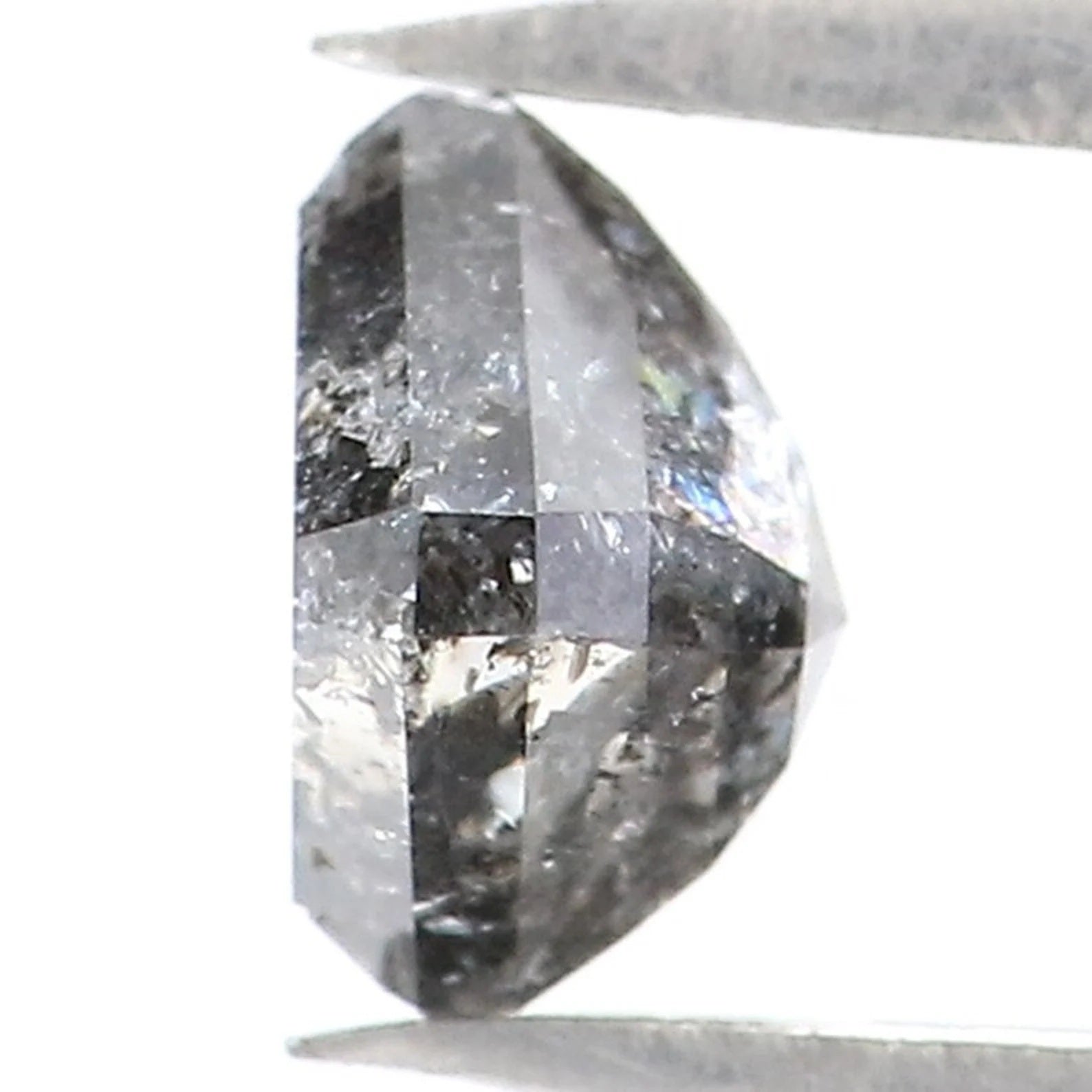 0.65 CT Natural Loose Shield Shape Diamond Salt And Pepper Shield Cut Diamond 5.70 MM Black Grey Color Shield Shape Rose Cut Diamond NQ8100