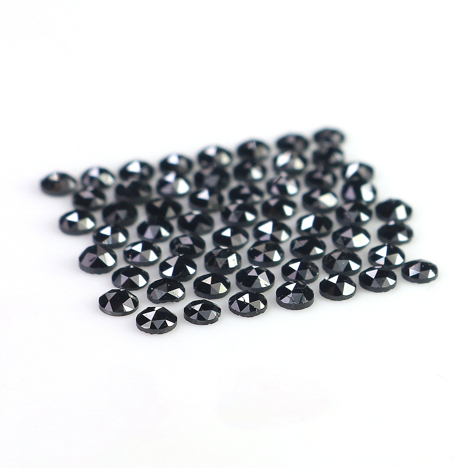 3.22 CT Natural Loose Round Rose Cut Diamond Black Color Round Shape Diamond 2.30 MM Natural Loose Black Color Round Rose Cut Diamond LQ1840