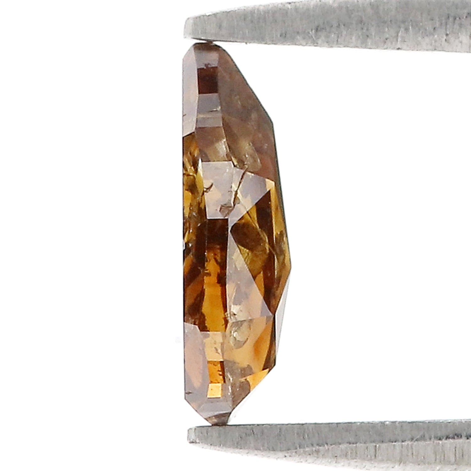 1.00 CT Natural Loose Pear Shape Diamond Brown Champagne Color Pear Cut Diamond 8.80 MM Natural Brown Diamond Pear Rose Cut Diamond LQ6177