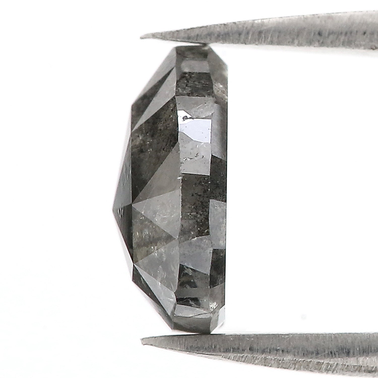 2.60 Ct Natural Loose Triangle Shape Diamond Salt And Pepper Diamond 9.20 MM Natural Diamond Black Grey Color Triangle Cut Diamond LQ3042