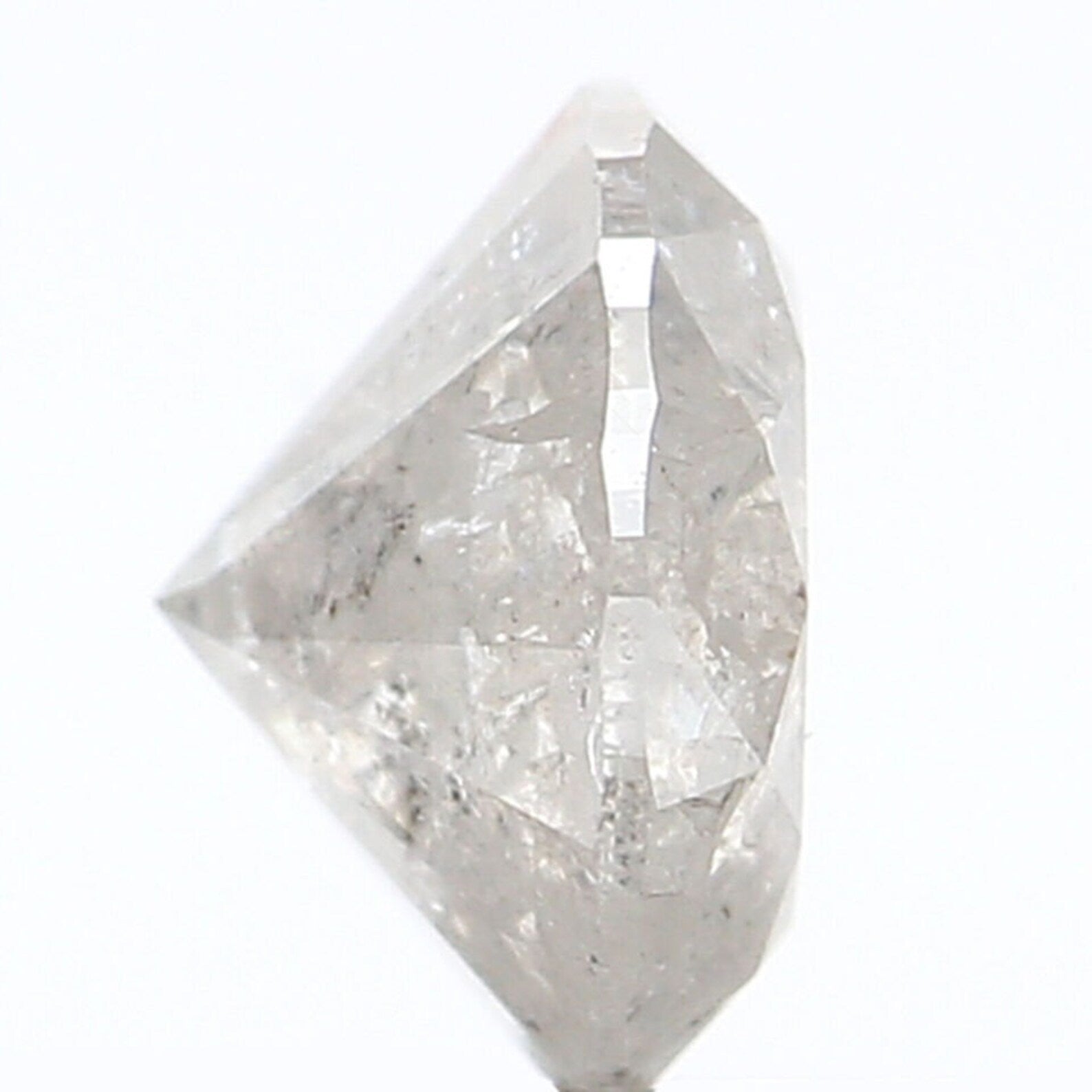 0.86 CT Natural Loose Round Shape Diamond Salt And Pepper Round Cut Diamond 5.95 MM Natural Diamond Grey Round Brilliant Cut Diamond QN1062