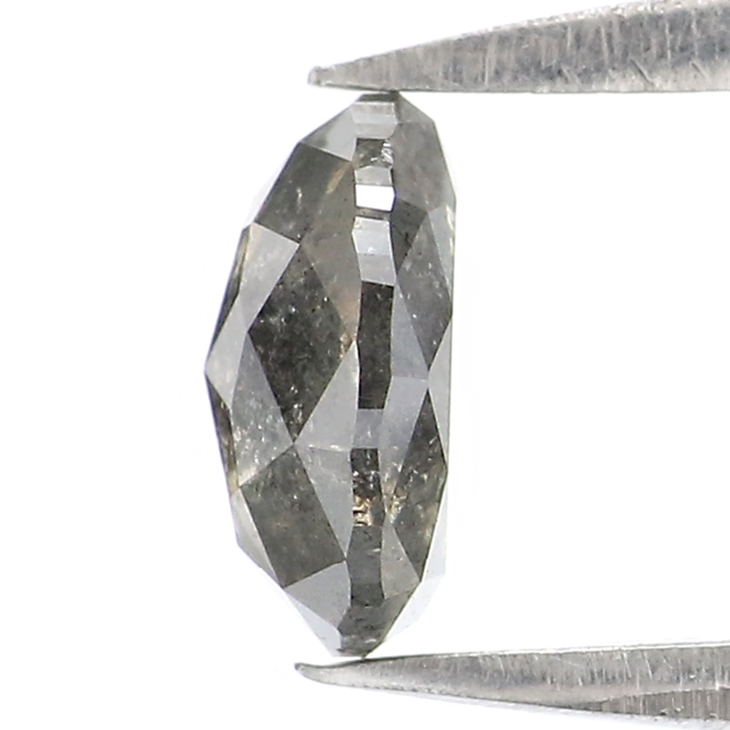 0.72 CT Natural Loose Oval Shape Diamond Salt And Pepper Oval Cut Diamond 6.15 MM Natural Black Grey Diamond Oval Rose Cut Diamond LQ2951
