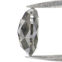Natural Loose Oval Diamond, Salt And Pepper Oval Diamond, Natural Loose Diamond, Oval Rose Cut Diamond, 0.72 CT Oval Shape Diamond L2951