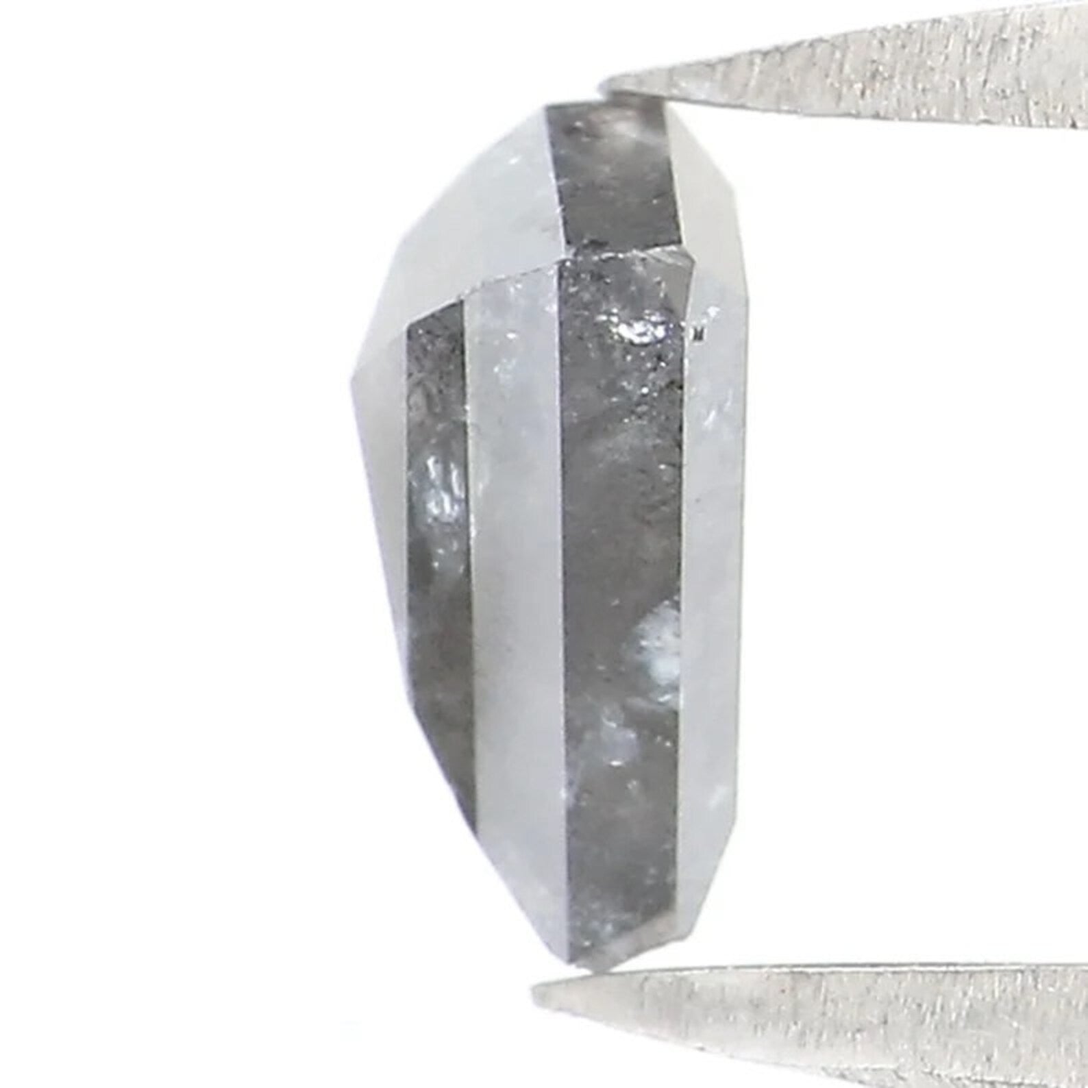 0.58 CT Natural Loose Kite Shape Diamond Salt And Pepper Kite Diamond 6.40 MM Natural Diamond Black Gray Color Kite Rose Cut Diamond NQ2125