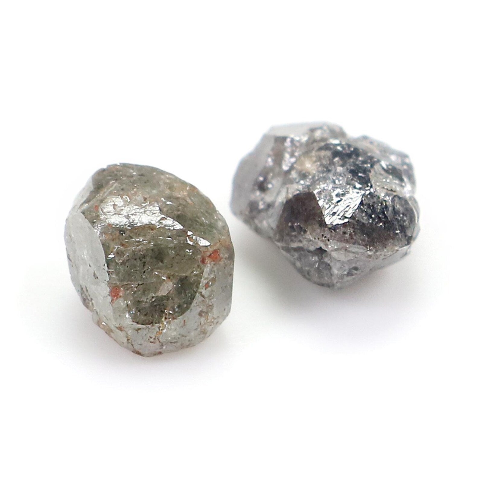 2.36 CT Natural Loose Rough Shape Diamond Salt And Pepper Irregular Cut Diamond 5.75 MM Natural Loose Black Grey Color Rough Diamond NQ1848