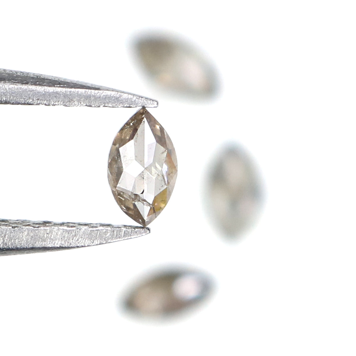 0.44 CT Natural Loose Marquise Shape Diamond Salt And Pepper Marquise Cut Diamond 4.60 MM Black Grey Color Marquise Rose Cut Diamond KQ2659