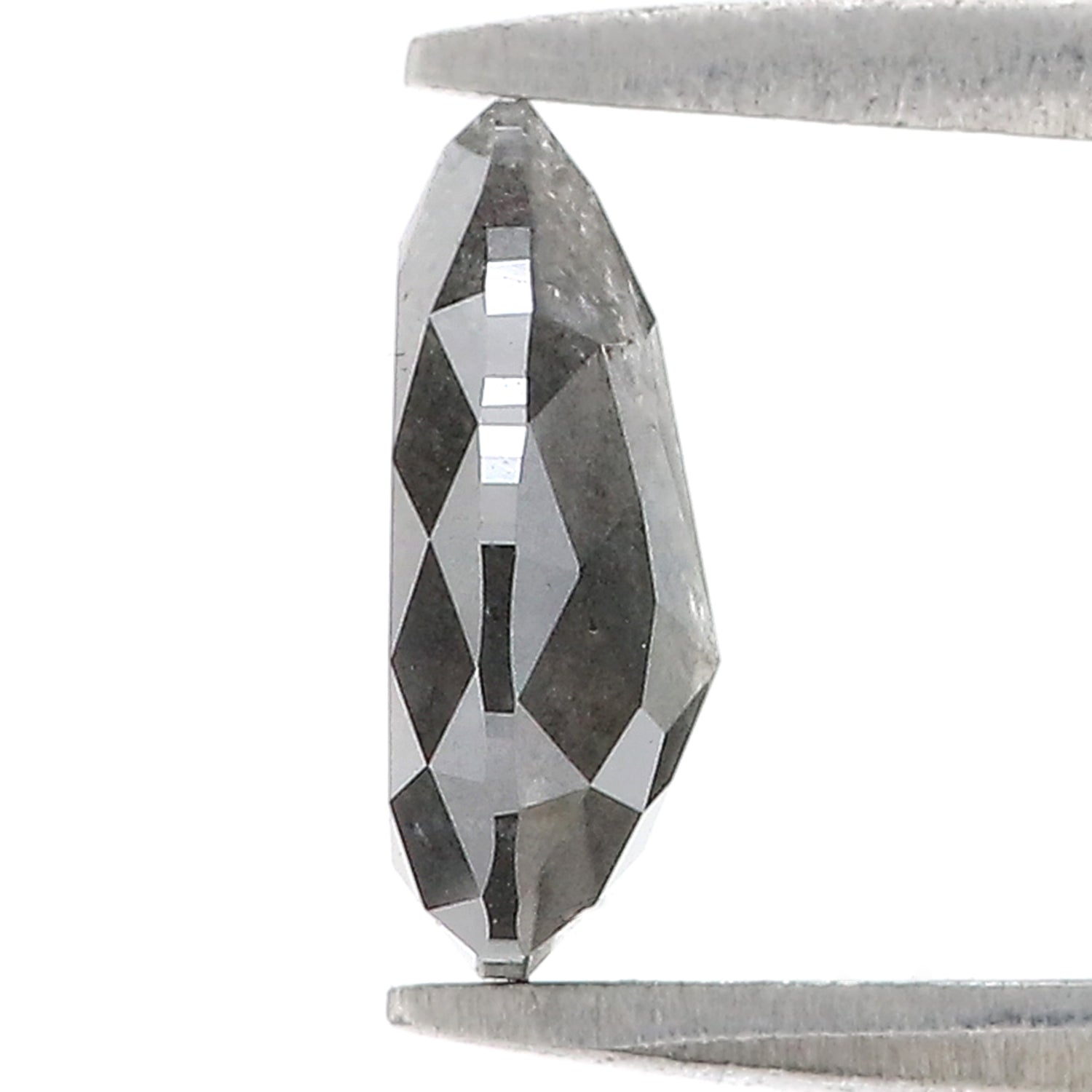 1.44 CT Natural Loose Pear Shape Diamond Salt And Pepper Pear Diamond 8.70 MM Natural Loose Black Grey Color Pear Rose Cut Diamond N2626