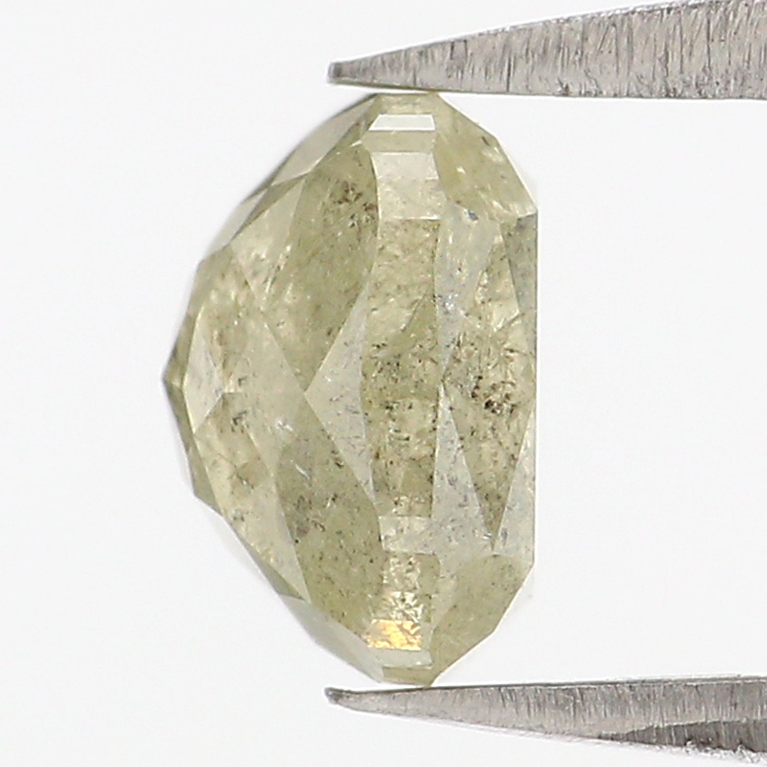 1.53 CT Natural Loose Cushion Shape Diamond Green Color Cushion Cut Diamond 6.25 MM Natural Grey Diamond Cushion Rose Cut Diamond LQ2942