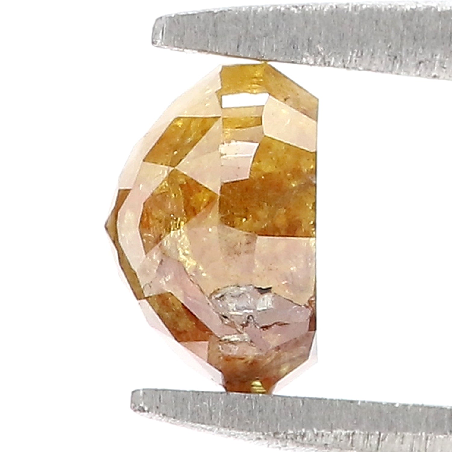 1.07 CT Natural Loose Round Rose Cut Diamond Brown Color Round Shape Diamond 5.80 MM Natural Yellow Color Round Rose Cut Diamond LQ9962