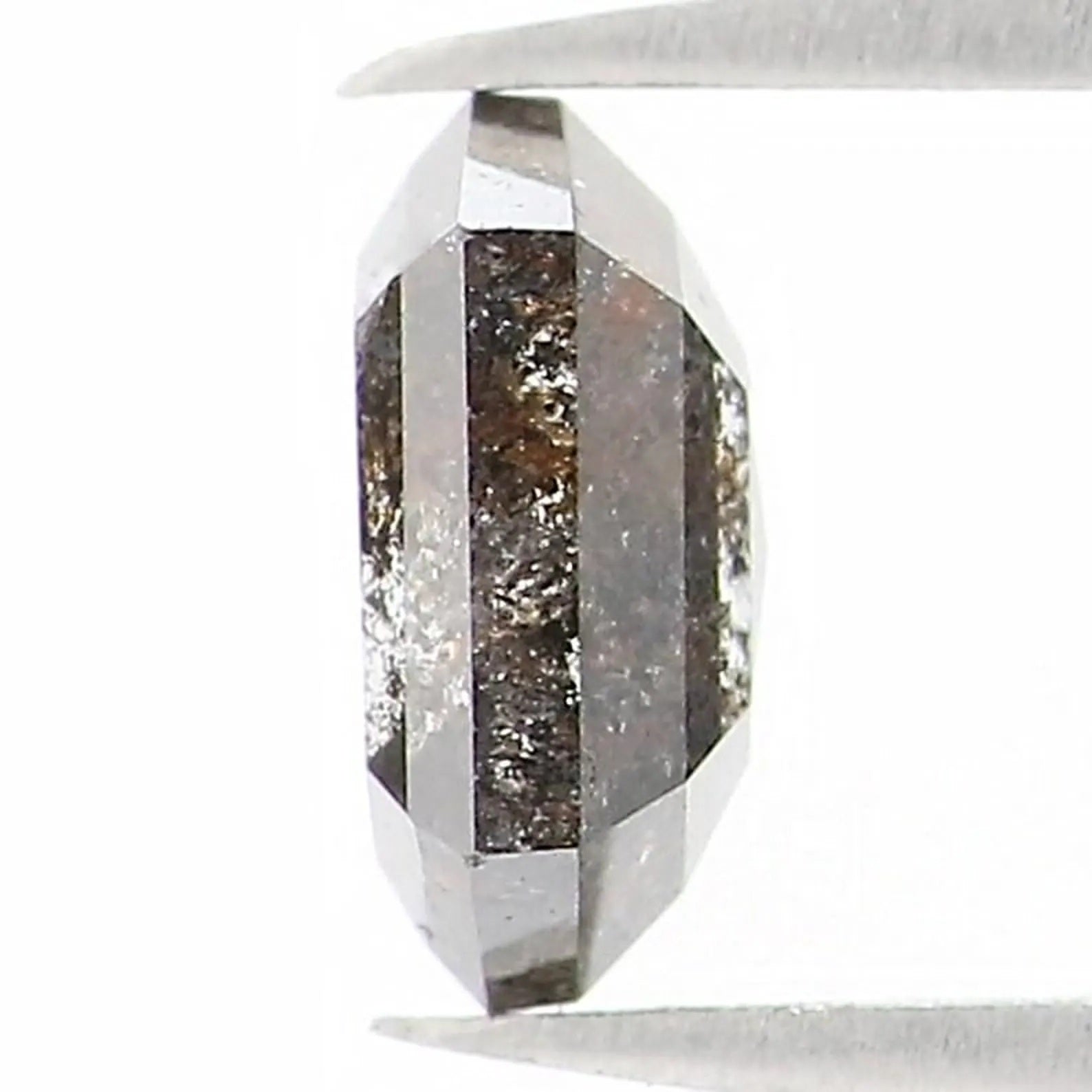 0.45 CT Natural Loose Hexagon Diamond Salt And Pepper Hexagon Diamond 5.10 MM Natural Loose Black Grey Color Hexagon Rose Cut Diamond NQ1516