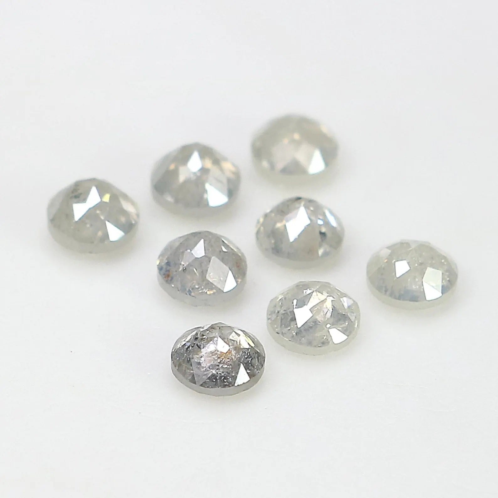 1.27 CT Natural Loose Round Shape Diamond Grey Color Round Diamond 3.10 MM Natural Loose Diamond Grey Color Round Rose Cut Diamond NQ2570