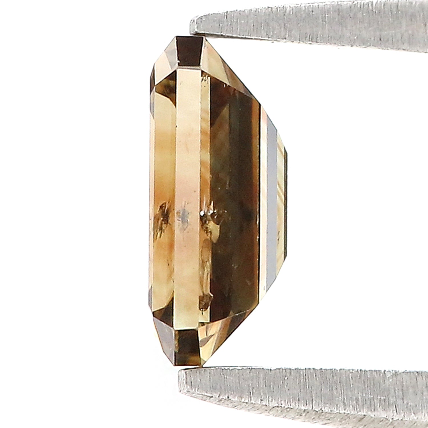 0.96 Ct Natural Loose Emerald Shape Diamond Brown Color Emerald Cut Diamond 6.90 MM Natural Brown Diamond Emerald Rose Cut Diamond LQ1768