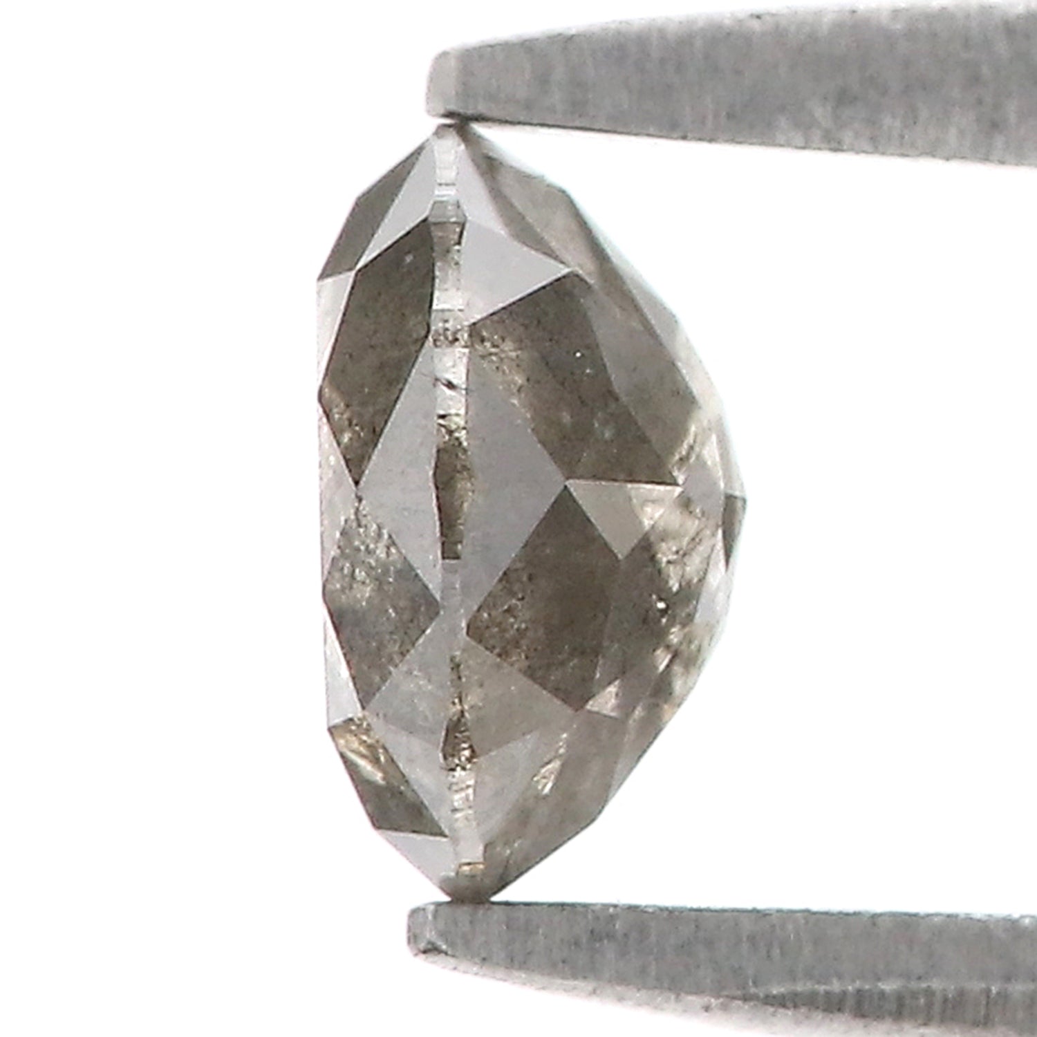 0.87 CT Natural Loose Round Rose Cut Diamond Salt And Pepper Round Shape Diamond 5.80 MM Natural Black Grey Round Rose Cut Diamond LQ1197