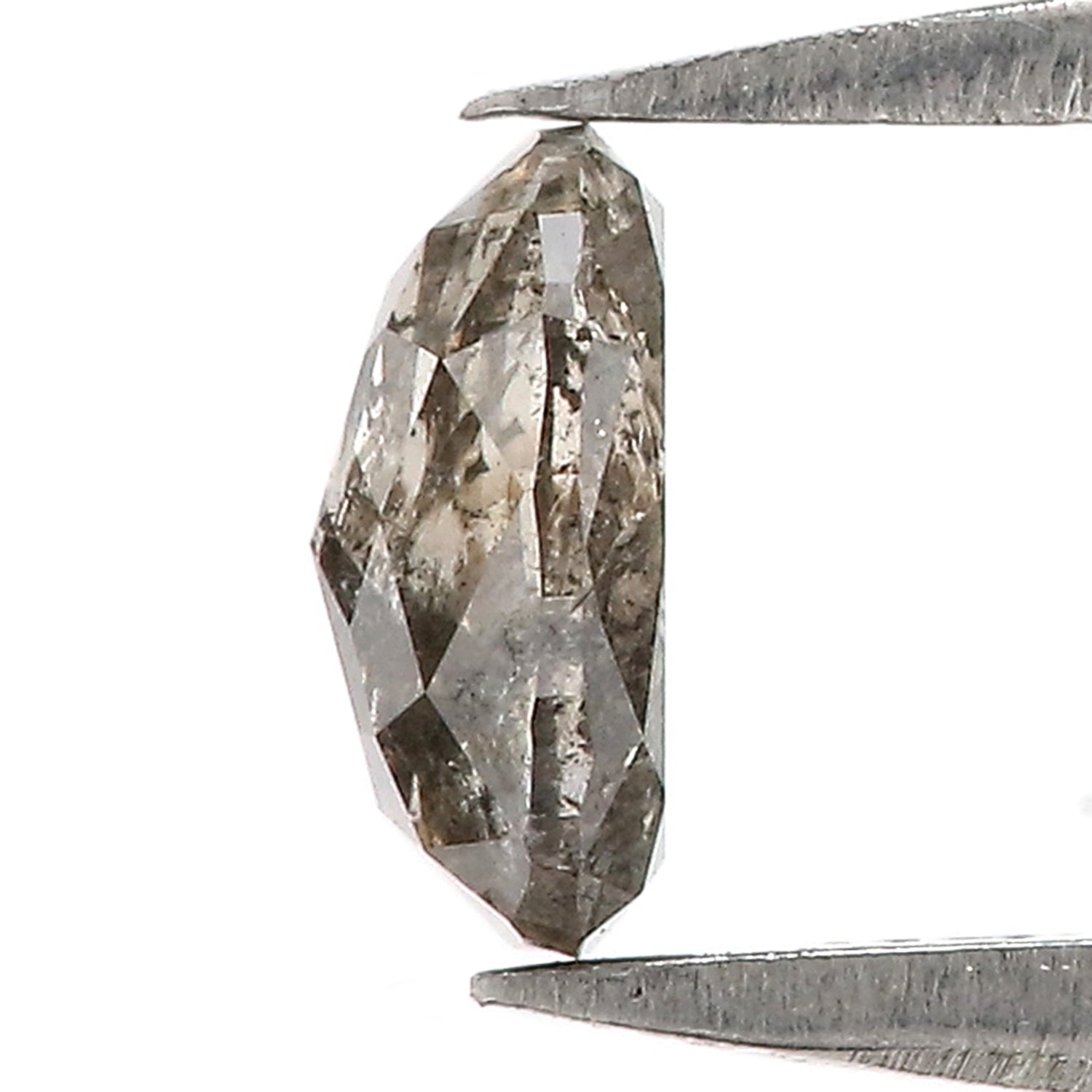 0.50 Ct Natural Loose Oval Shape Diamond Salt And Pepper Oval Diamond 5.60 MM Natural Diamond Black Grey Color Oval Rose Cut Diamond LQ3050