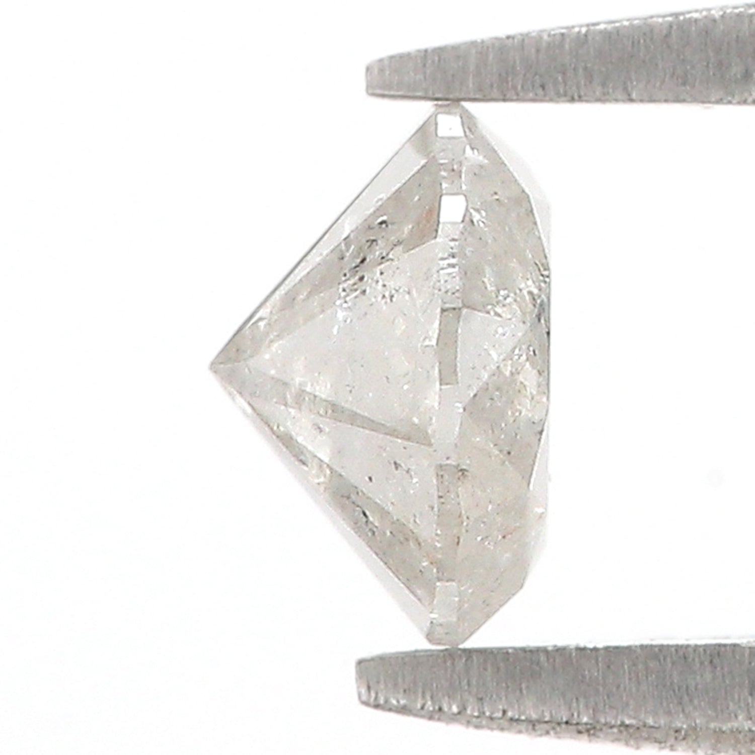 Natural Round Salt and Pepper Diamond 0.86 CT Loose Brilliant Cut Grey Color Stone 5.95 MM Rustic Diamond For Custom Engagement Ring L3619