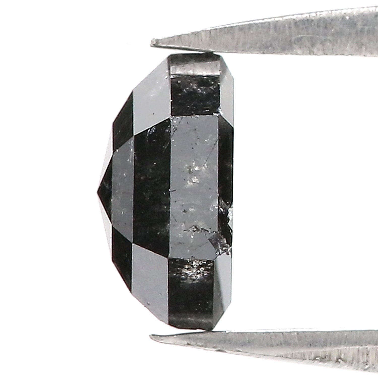 1.09 Ct Natural Loose Hexagon Shape Diamond Salt And Pepper Diamond 6.60 MM Natural Diamond Black Grey Color Hexagon Cut Diamond LQ3037