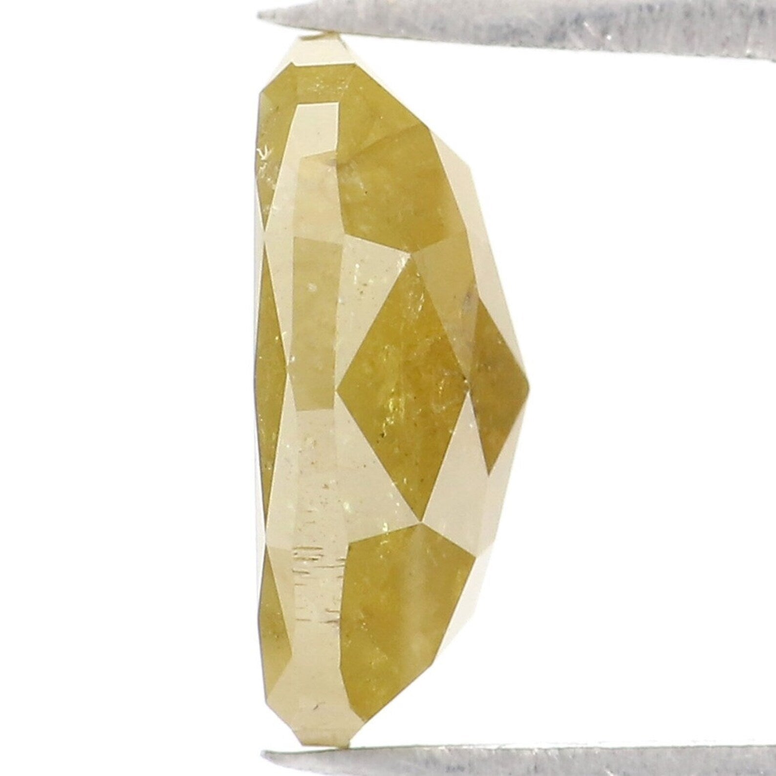 1.96 CT Natural Loose Oval Shape Diamond Yellow Green Color Oval Cut Diamond 9.30 MM Natural Loose Diamond Oval Rose Cut Diamond NQ9841