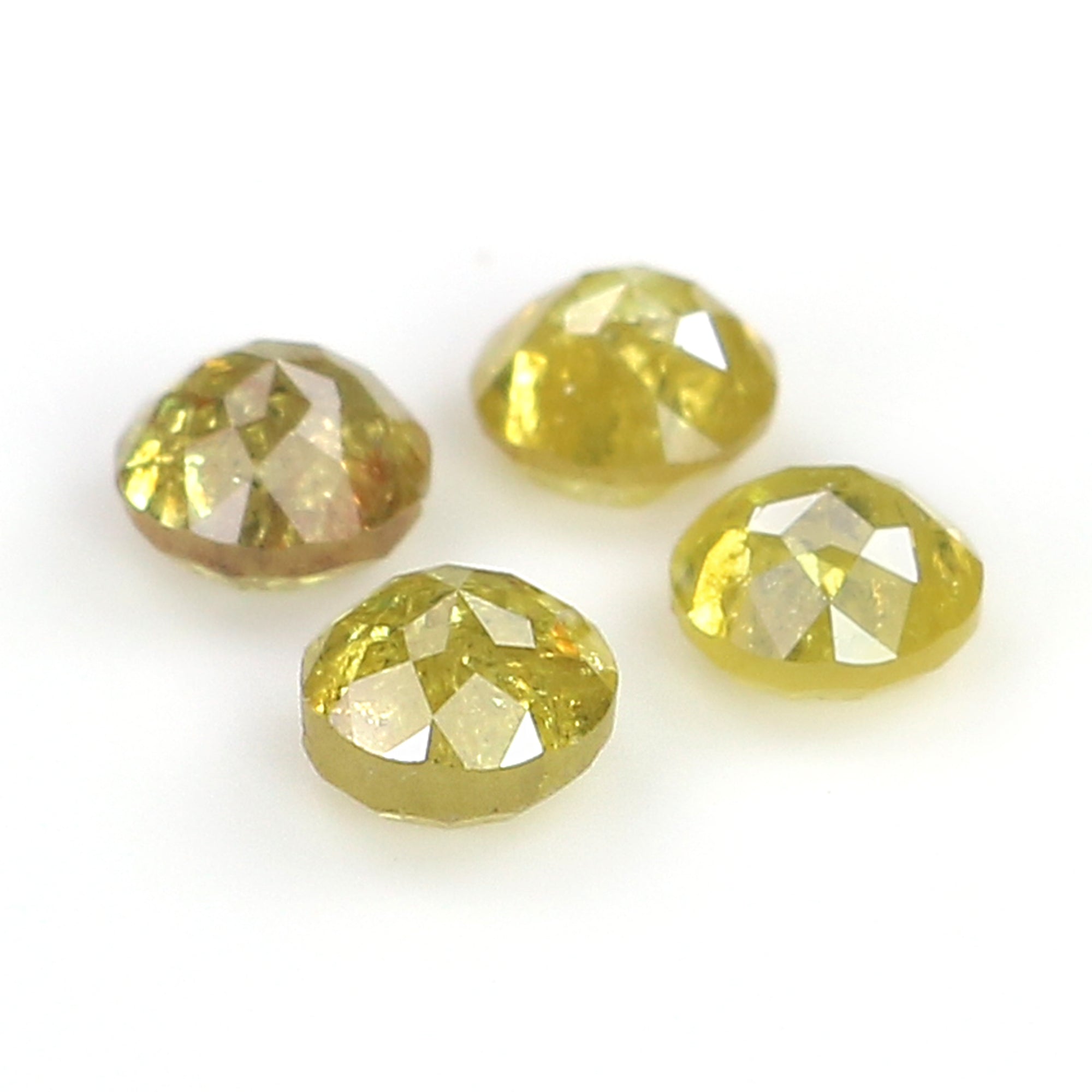 1.43 CT Natural Loose Round Rose Cut Diamond Yellow Color Round Shape Diamond 4.00 MM Natural Yellow Color Round Rose Cut Diamond LQ1050