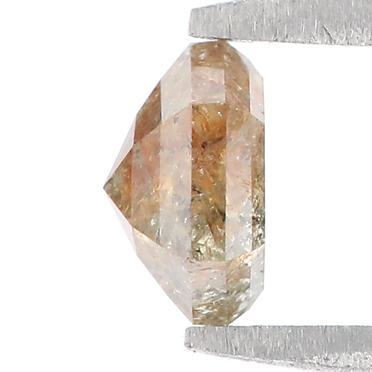 0.70 Ct Natural Loose Hexagon Shape Diamond Brown Color Hexagon Cut Diamond 5.70 MM Natural Salt And Pepper Hexagon Rose Cut Diamond QL9362