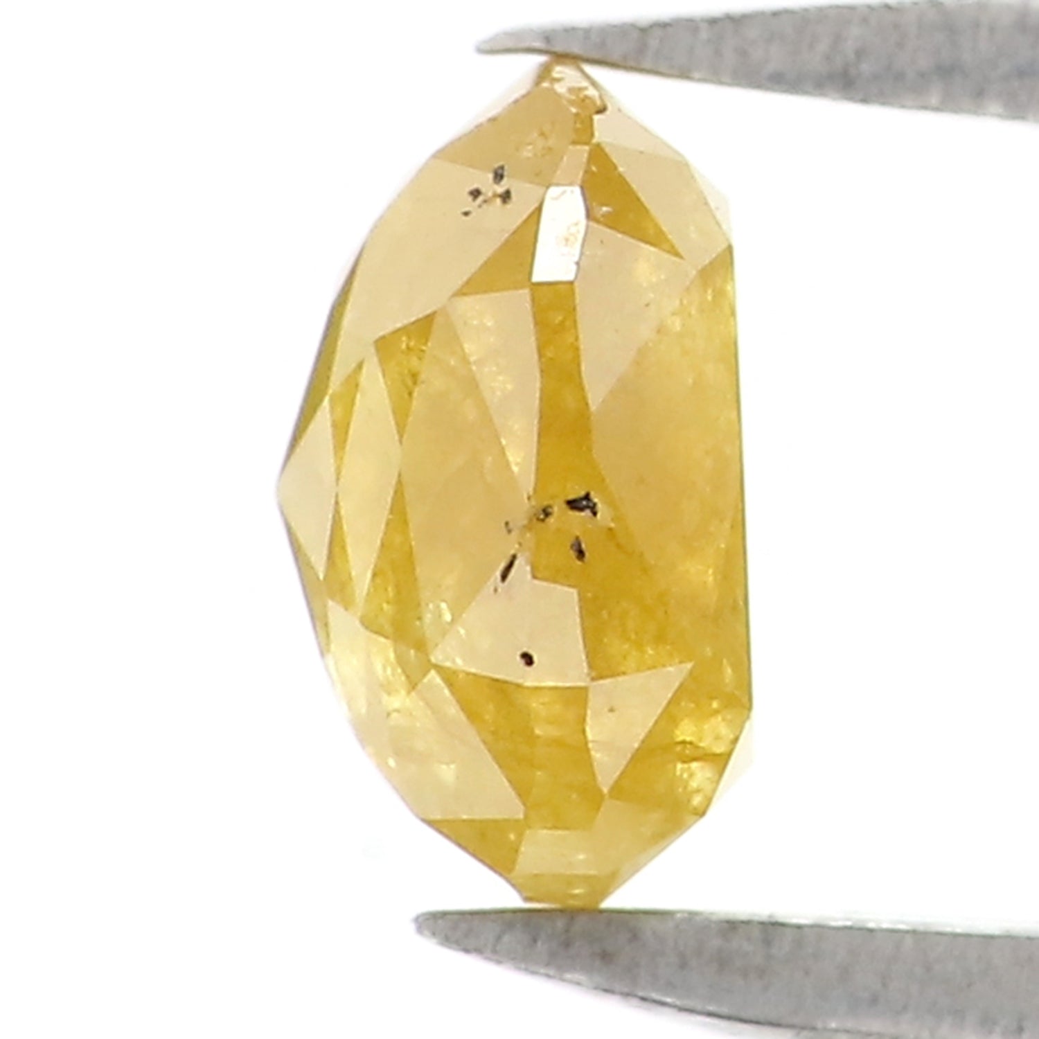 0.71 CT Natural Loose Oval Shape Diamond Yellow Color Oval Cut Diamond 5.60 MM Natural Loose Yellow Diamond Oval Rose Cut Diamond QK2678