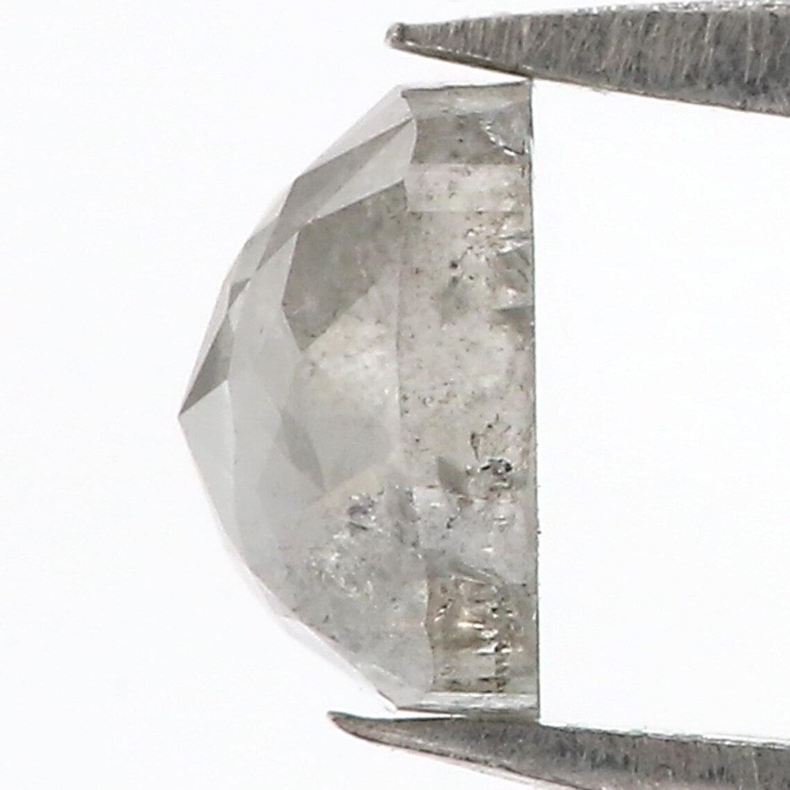 1.03 Ct Natural Loose Cushion Shape Diamond Salt And Pepper Cushion Diamond 5.60 MM Natural Black Grey Color Cushion Rose Cut Diamond QN9217
