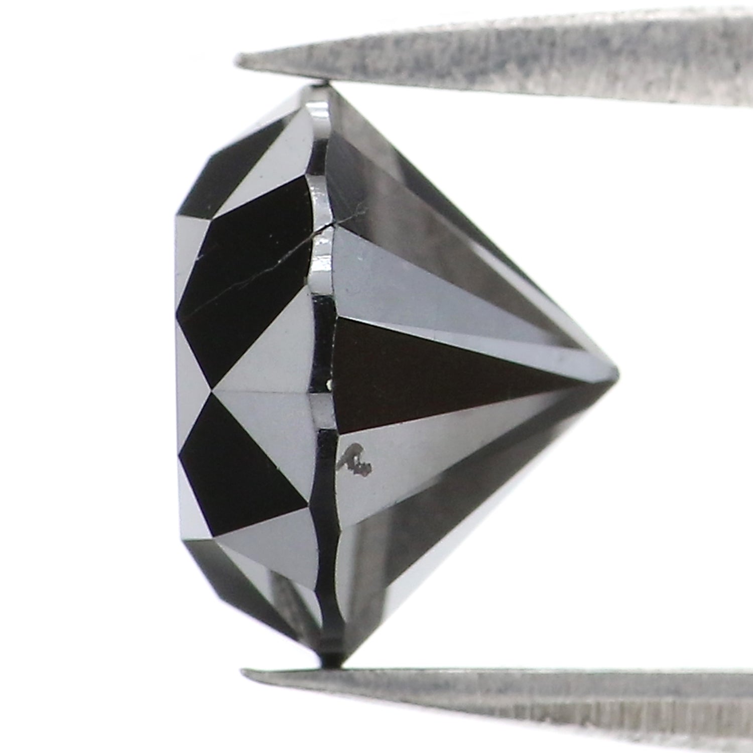 2.13 Ct Natural Loose Round Diamond Black Color Round Diamond 7.55 MM Natural Loose Diamond Black Color Round Brilliant Cut Diamond LC08