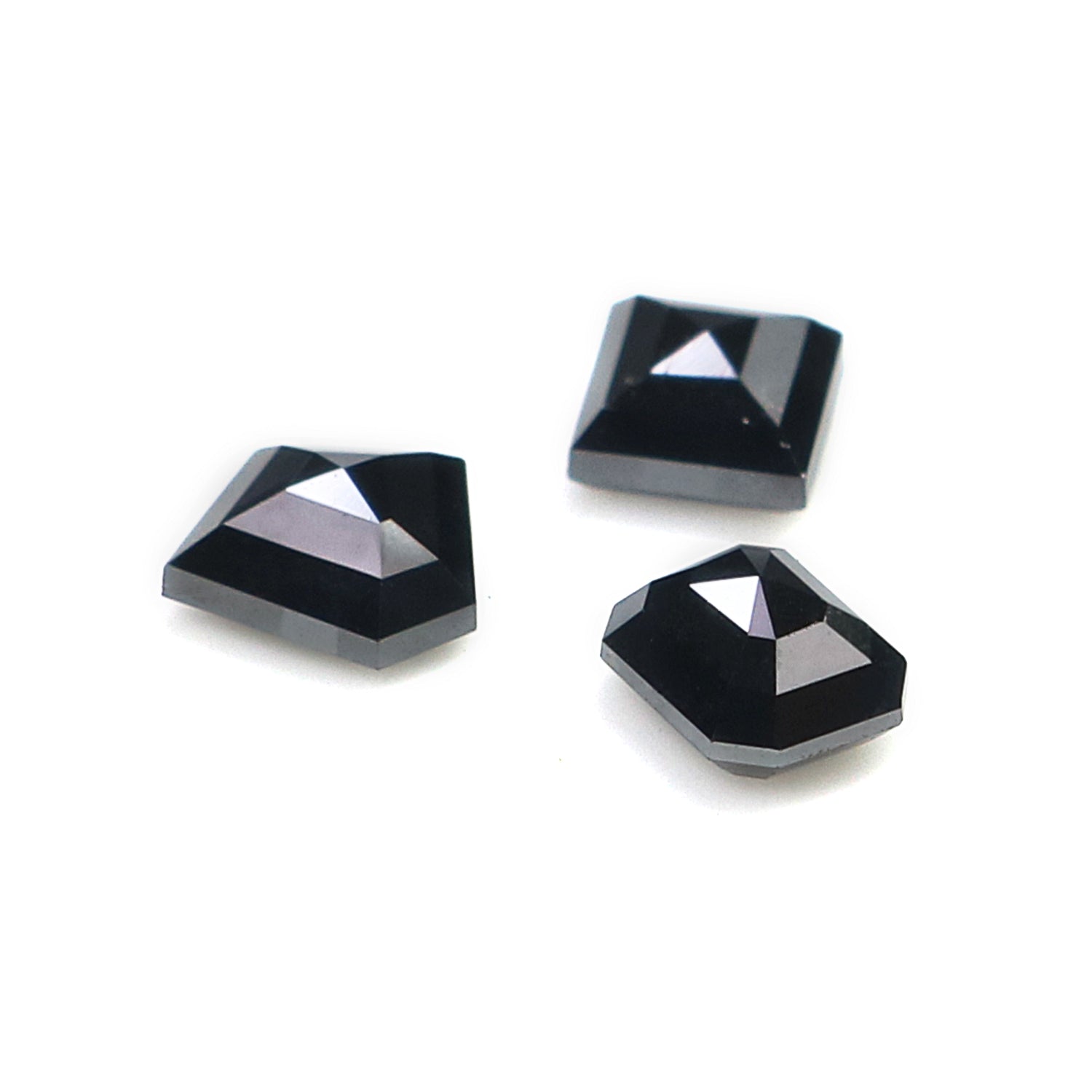 1.01 CT Natural Loose Mix Shape Diamond Black Color Mix Shape Cut Diamond 4.25 MM Natural Loose Black Color Mix Shape Rose Cut Diamond N621