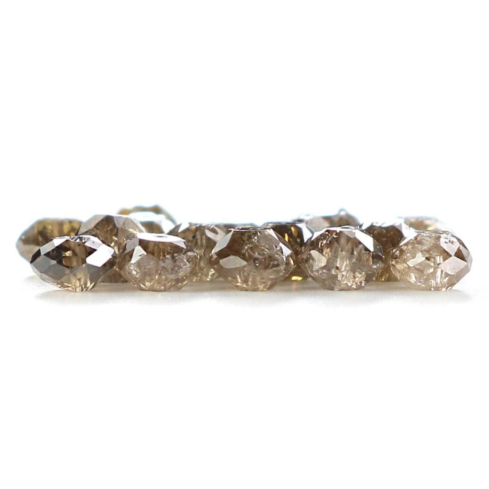 2.00 CT Natural Loose Bead Shape Diamond Brown Color Bead Diamond 2.50 MM Natural Loose Diamond Brown Color Bead Rose Cut Diamond NQ1729
