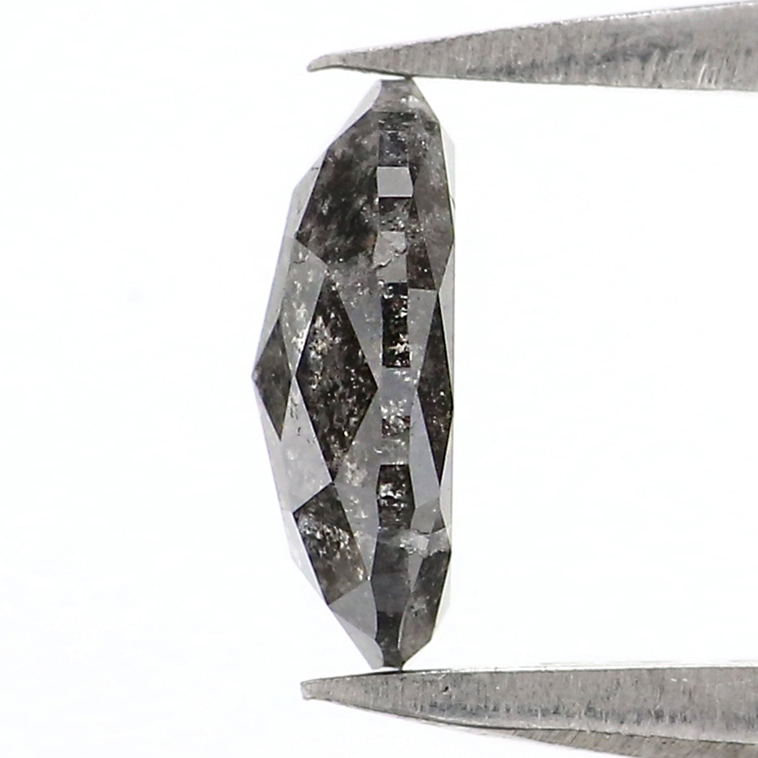 Natural Loose Oval Diamond, Salt And Pepper Oval Diamond, Natural Loose Diamond, Oval Rose Cut Diamond, 0.80 CT Oval Shape Diamond KR2708