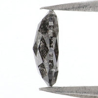 Natural Loose Oval Diamond, Salt And Pepper Oval Diamond, Natural Loose Diamond, Oval Rose Cut Diamond, 0.80 CT Oval Shape Diamond KR2708