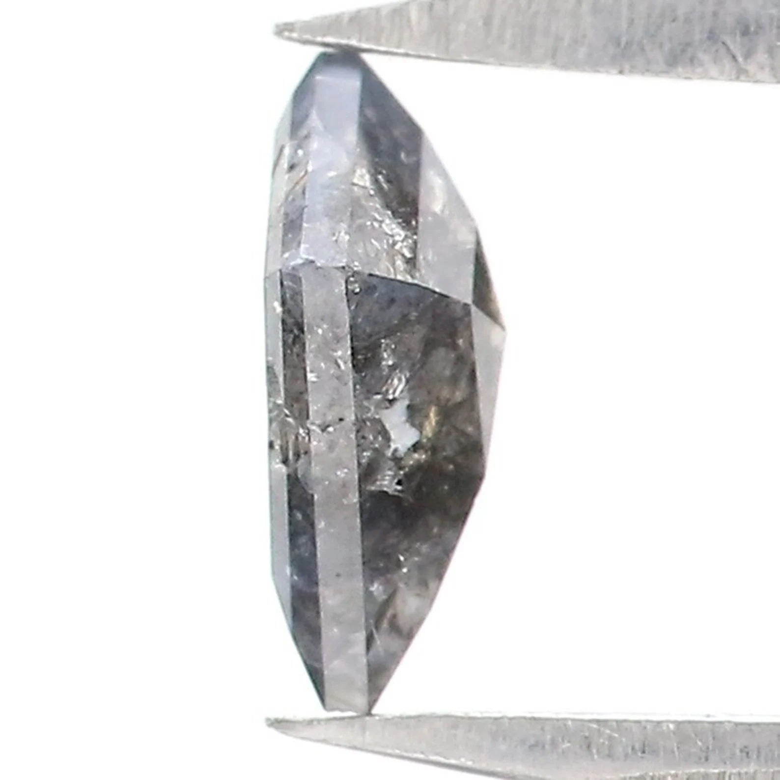0.34 Ct Natural Loose Kite Shape Diamond Salt And Pepper Kite Cut Diamond 6.30 MM Natural Black Grey Color Kite Rose Cut Diamond NQ2141