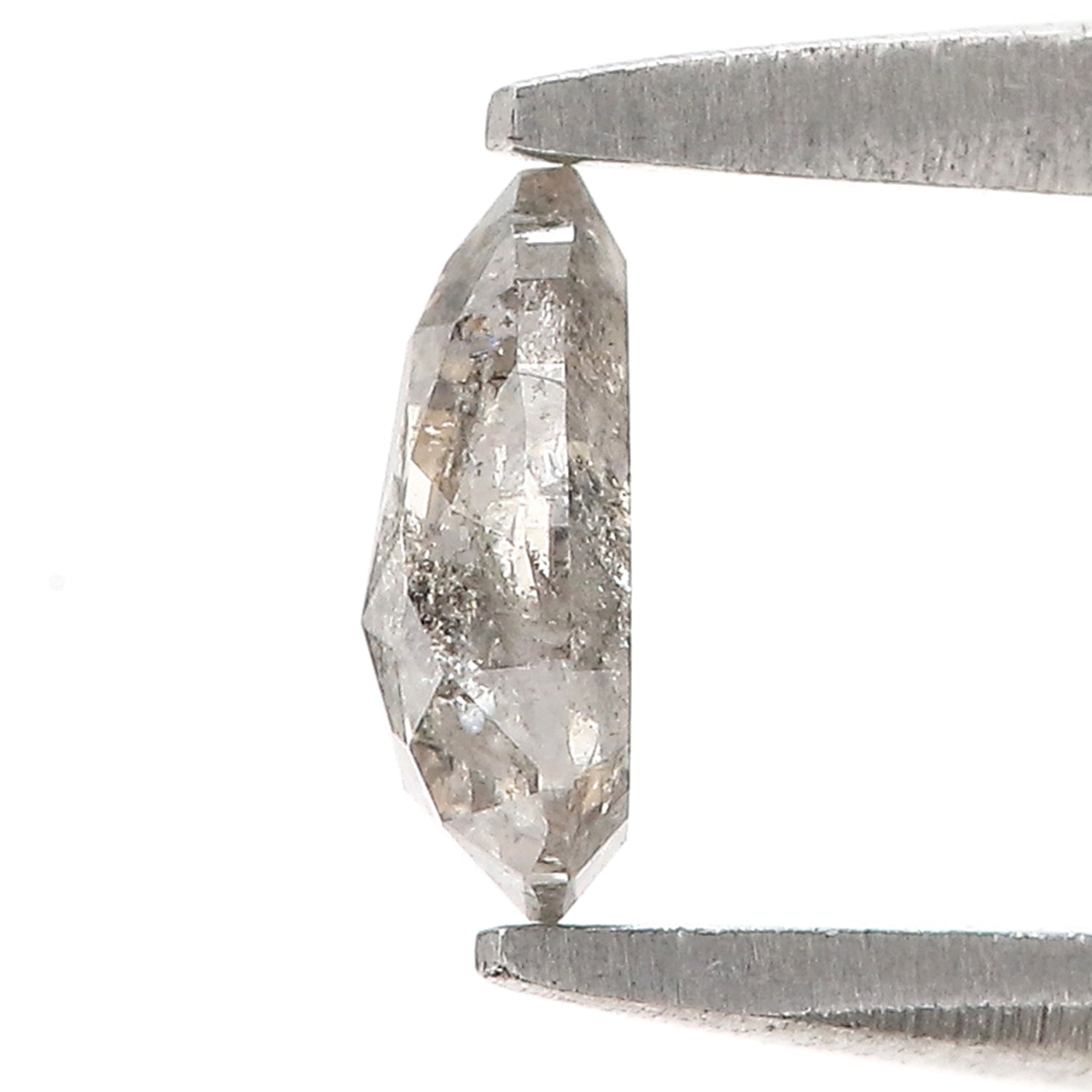 0.38 CT Natural Loose Pear Shape Diamond Salt And Pepper Pear Rose Cut Diamond 5.80 MM Natural Loose Black Grey Color Pear Diamond LQ3350