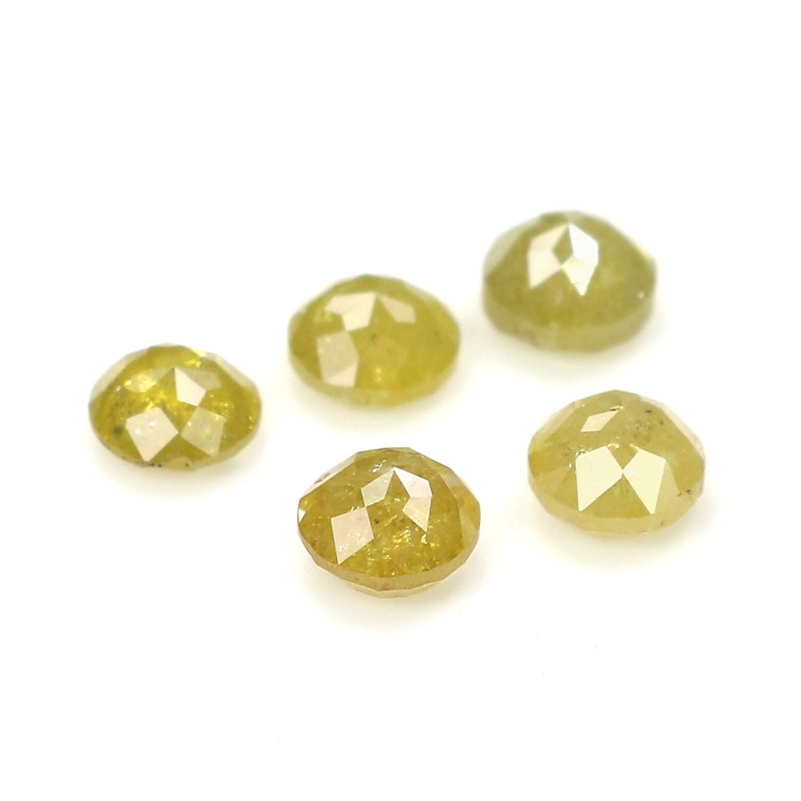 1.52 CT Natural Loose Round Rose Cut Diamond Yellow Color Round Shape Diamond 3.80 MM Natural Yellow Color Round Rose Cut Diamond NQ691