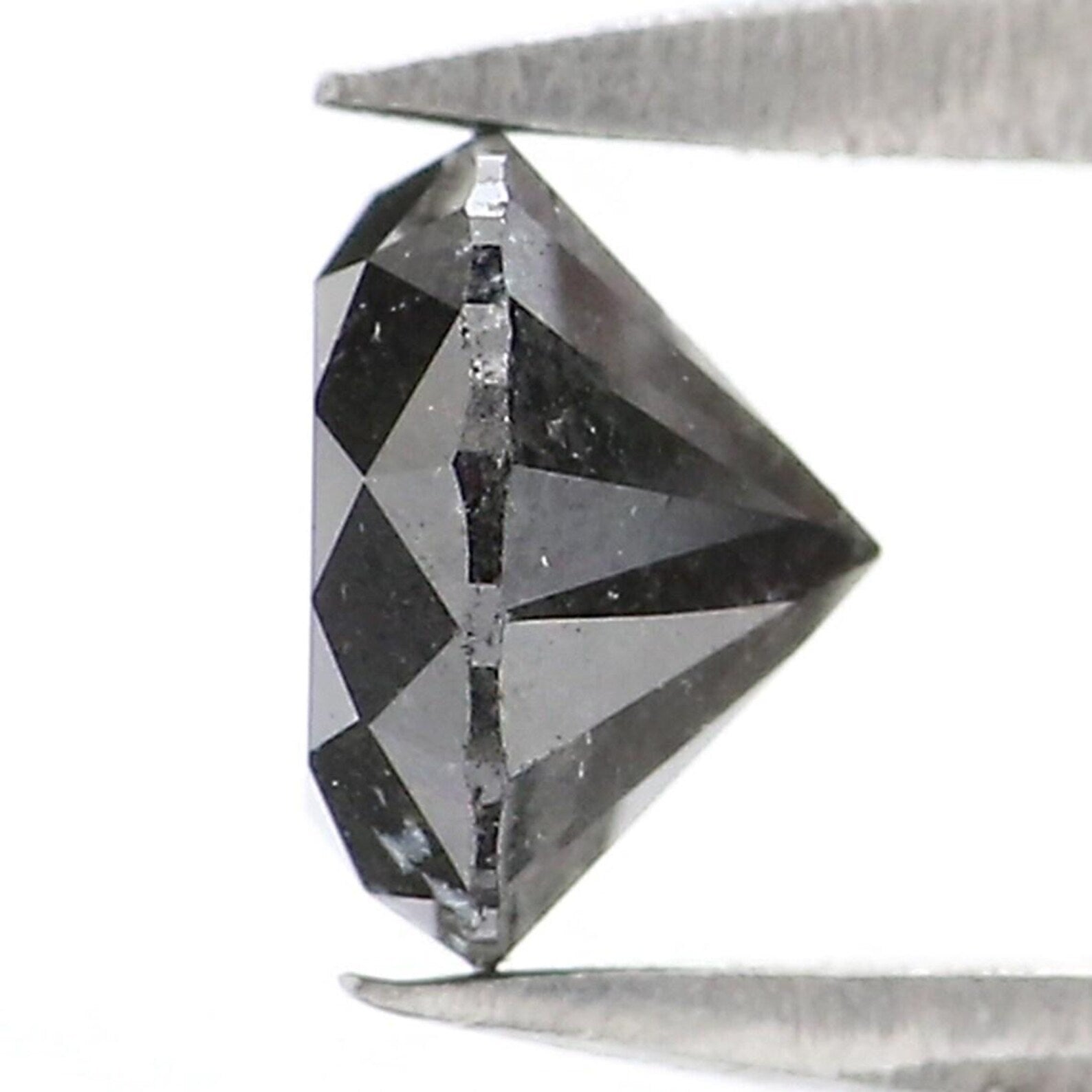 0.56 CT Natural Loose Round Shape Diamond Salt And Pepper Round Diamond 5.00 MM Natural Black Gray Color Round Brilliant Cut Diamond NQ9736