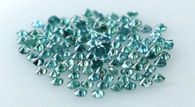 Natural Loose Diamond Round Blue Color I1-I3 Clarity 0.90 to 1.00 MM 100 Pcs Lot NQ537-1