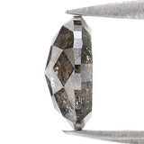 Natural Loose Oval Diamond, Salt And Pepper Oval Diamond, Natural Loose Diamond, Oval Rose Cut Diamond, 0.78 CT Oval Shape Diamond L2958