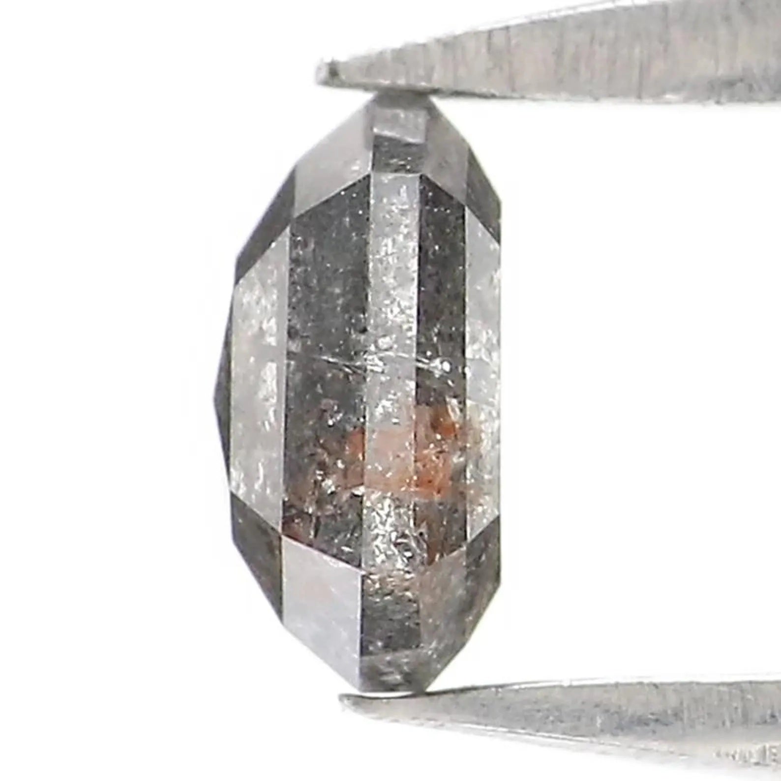 0.40 CT Natural Loose Hexagon Cut Diamond Salt And Pepper Hexagon Diamond 4.80 MM Natural Black Grey Color Hexagon Rose Cut Diamond NQ1179
