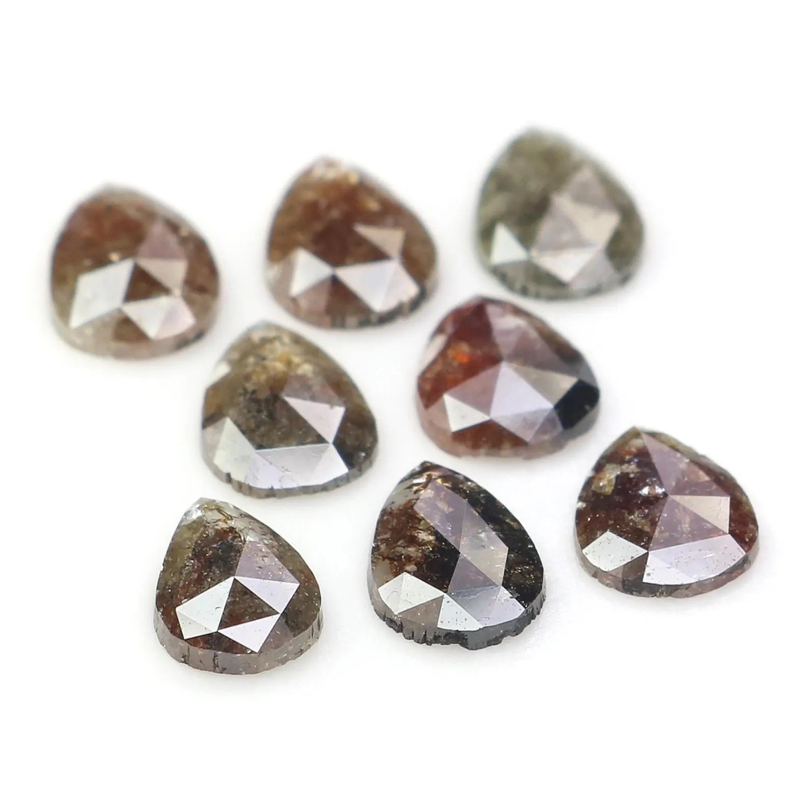 2.03 CT Natural Loose Pear Shape Diamond Brown Color Pear Shape Diamond 4.95 MM Natural Loose Diamond Pear Shape Rose Cut Diamond NQ1664