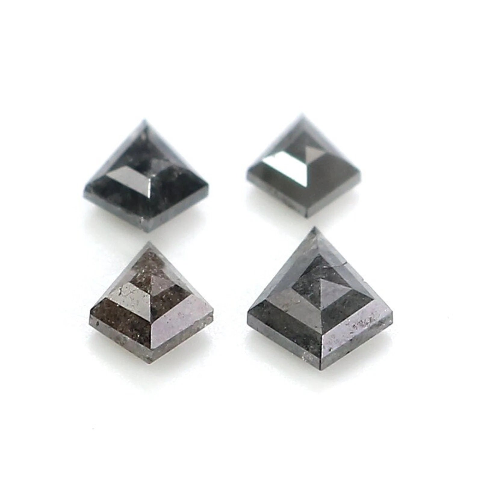 0.48 CT Natural Loose Kite Shape Diamond Salt And Pepper Kite Diamond 4.90 MM Natural Diamond Black Grey Color Kite Rose Cut Diamond NQ2430