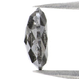 Natural Loose Oval Diamond, Salt And Pepper Oval Diamond, Natural Loose Diamond, Oval Rose Cut Diamond, 1.17 CT Oval Shape Diamond L2996