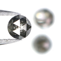 Natural Loose Round Rose Cut Diamond, Salt And Pepper Round Diamond, Natural Loose Diamond, Rose Cut Diamond, 1.01 CT Round Shape L2805