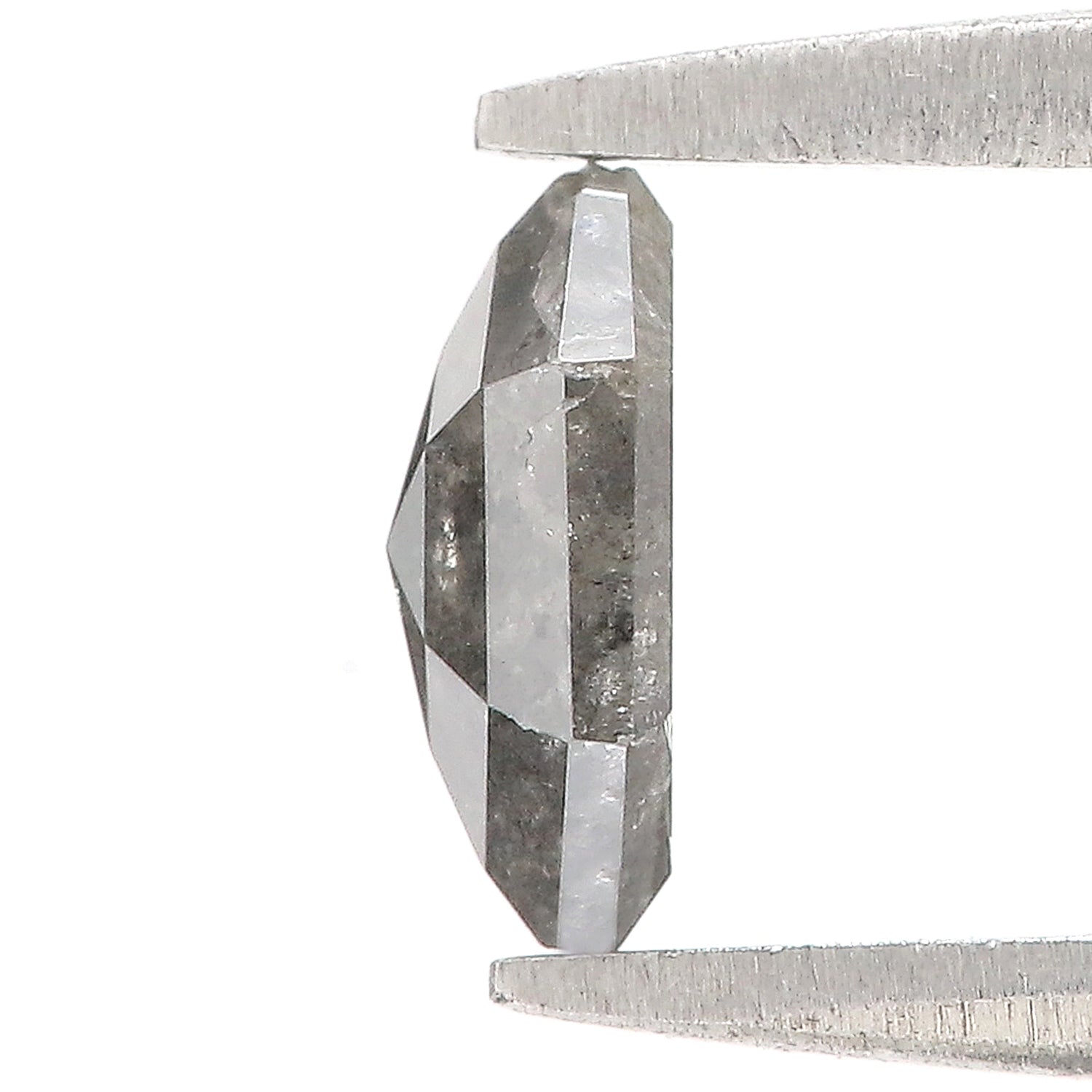 0.70 CT Natural Loose Hexagon Shape Diamond Salt And Pepper Hexagon Cut Diamond 7.05 MM Natural Black Grey Hexagon Rose Cut Diamond QL8153