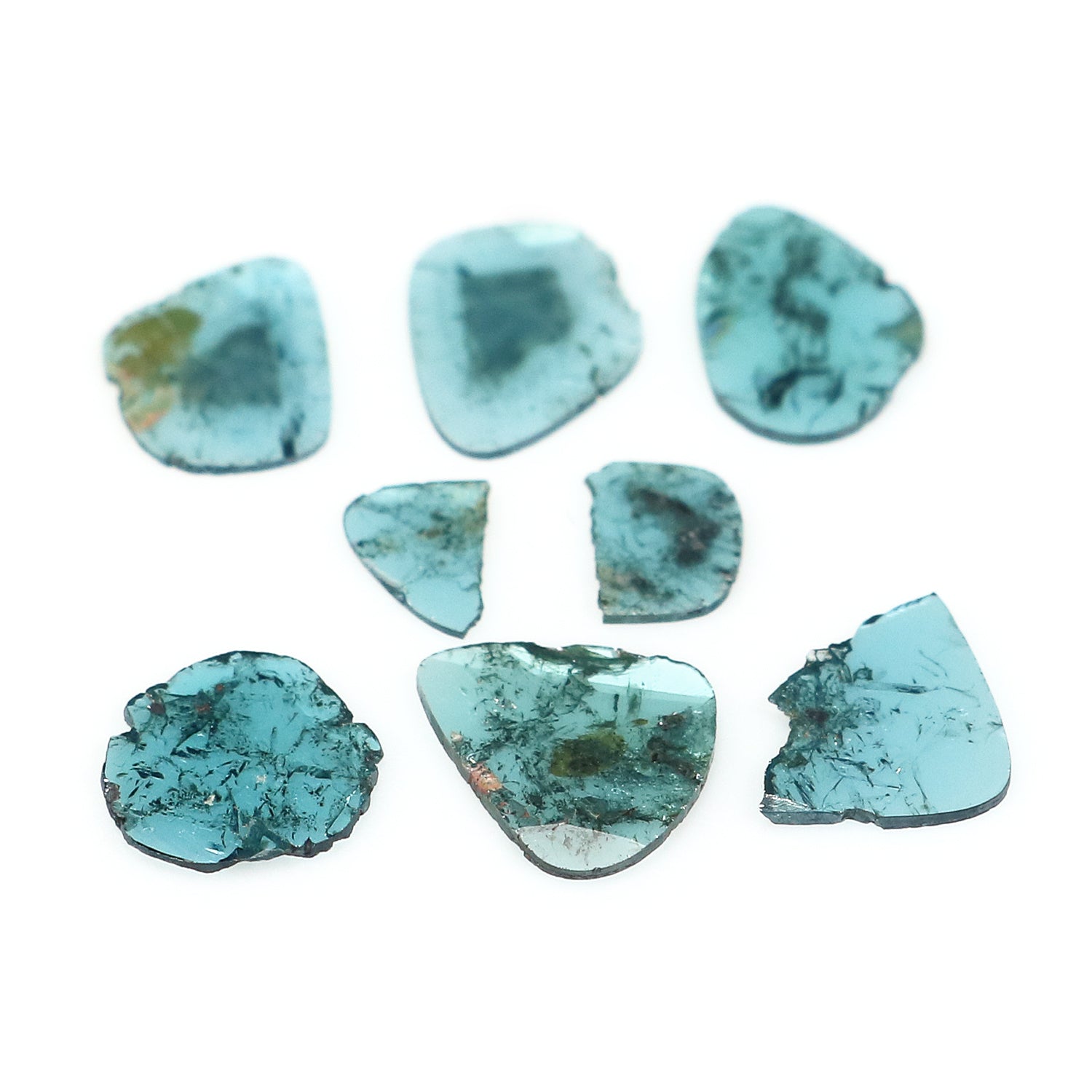 1.40 Ct Natural Loose Slice Shape Diamond Blue Color Slice Cut Diamond 6.30 MM Natural Loose Diamond Blue Color Irregular Cut Diamond NQ1308