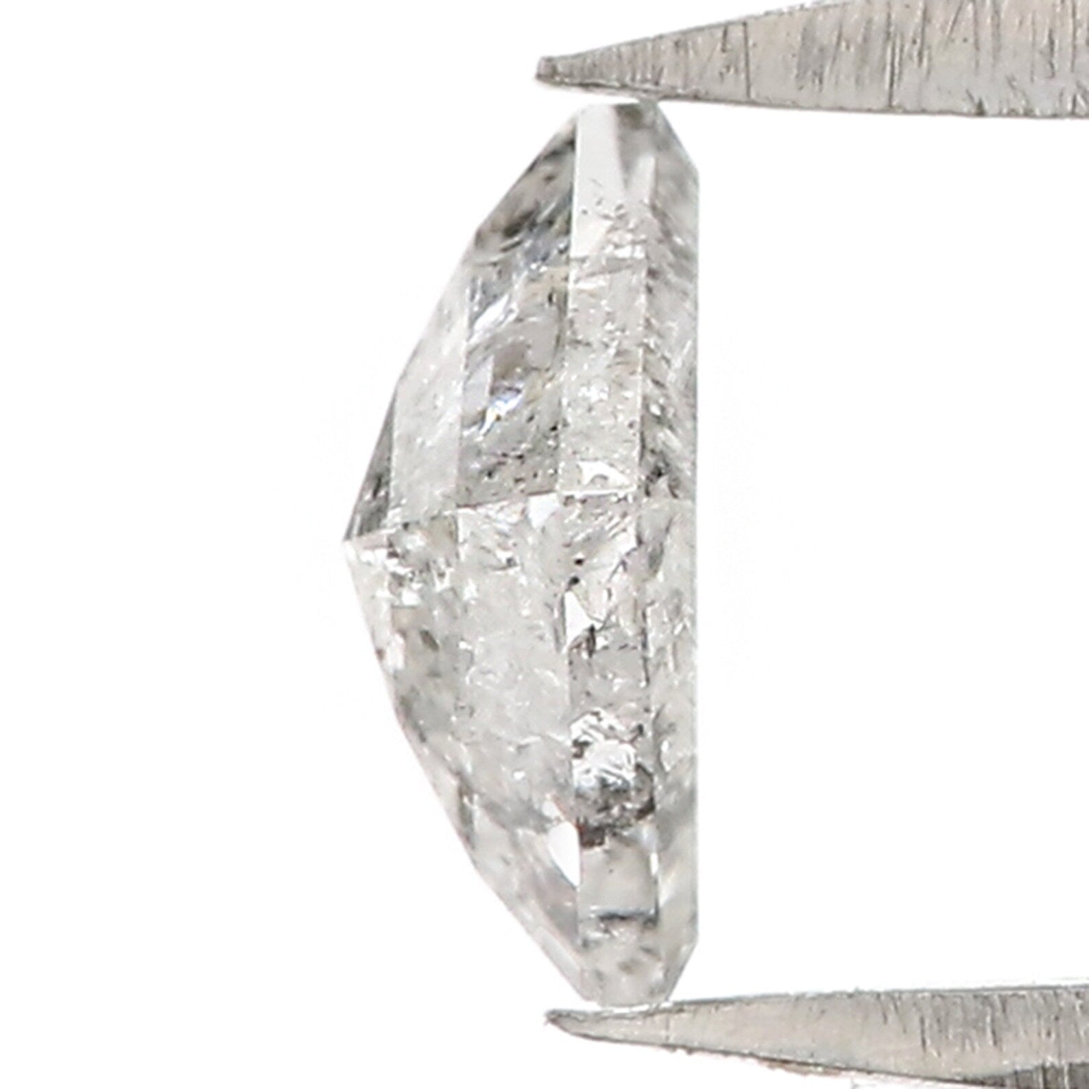 0.48 CT Natural Loose Kite Shape Diamond Salt And Pepper Kite Shape Diamond 6.25 MM Natural Black Grey Color Kite Rose Cut Diamond NQ2495