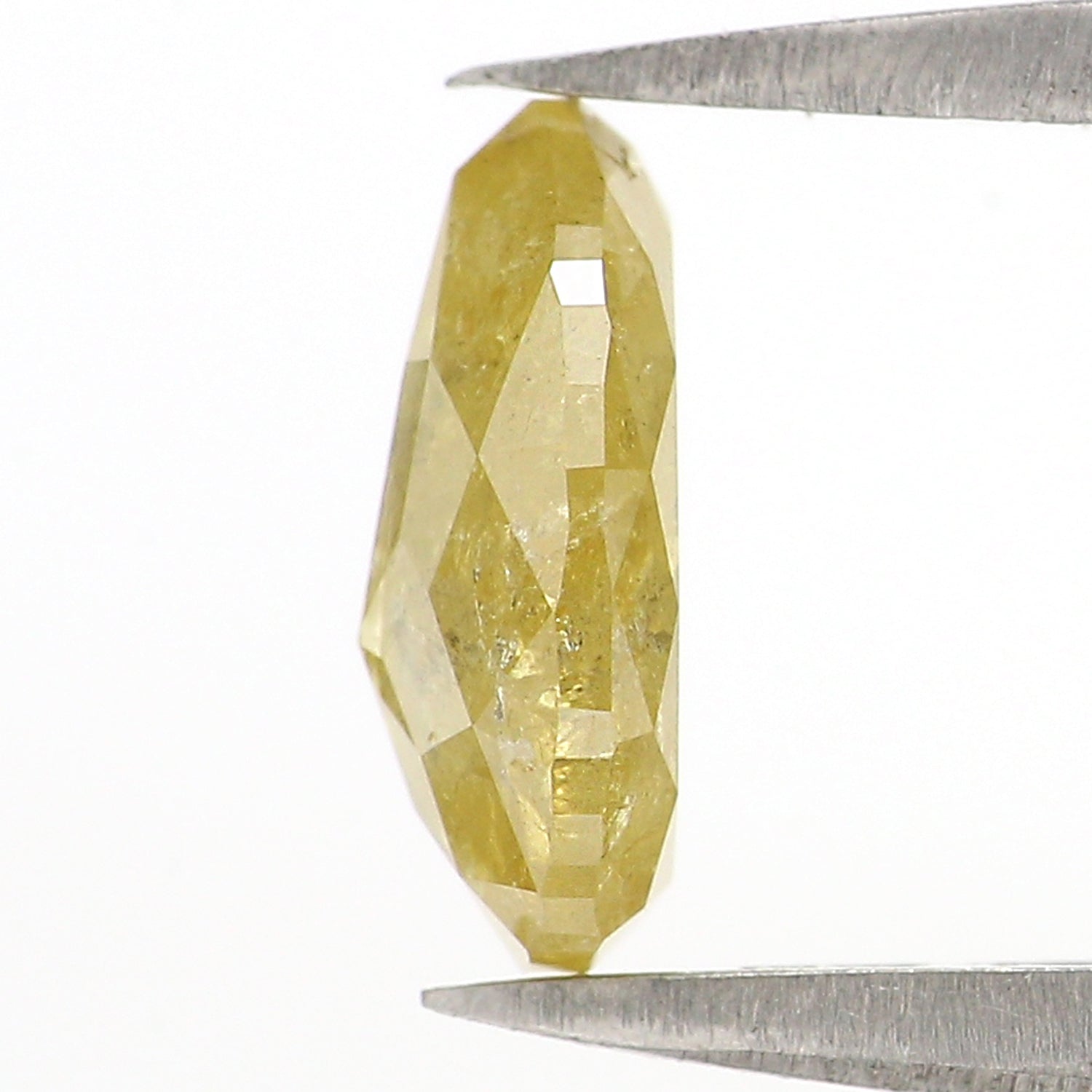 1.25 CT Natural Loose Pear Shape Diamond Yellow Color Pear Cut Diamond 8.35 MM Natural Yellow Color Diamond Pear Rose Cut Diamond LQ2886